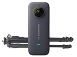 Insta360 One X2 wasserdichte 360-Action-Kamera, 5,7K-Video, Touchscreen, mit Stativständer, 64-GB-SD-Karte…