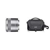 Sony SEL-30M35 Makro-Objektiv (Festbrennweite, 30 mm, F3.5, APS-C) Silber & LCS-U21 Universal-Tasche…