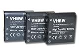 vhbw 3X Akku kompatibel mit BenQ DC Serie E520, E530, P500, P600 Kamera Digicam DSLR (950mAh, 3,6V,…