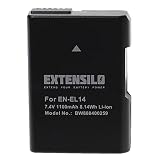 EXTENSILO Akku kompatibel mit Nikon D5600 Kamera (1100 mAh, 7,4 V, Li-Ion)