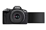 Canon EOS R50 Systemkamera + RF-S 18-45 is STM Objektiv - Spiegellose Kamera (Digitalkamera mit Autofokus…