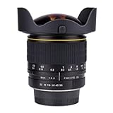 JINTU 8mm F3.0 Fisheye Weitwinkel Kamera Objektiv Makro fotografie für Canon EOS DSLR-Kameras 2000D…