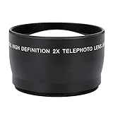 TOPINCN Teleobjektiv, Kameraobjektiv 2X Vergrößerung Vollständige Angaben für Außenaufnahmen