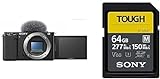 Sony Alpha ZV-E10 | APS-C spiegellose Wechselobjektiv-Vlog-Kamera (schwenkbarer Bildschirm für Vlogging,…