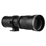 Camnoon Kamera-Teleobjektiv, F/8.3–16, 420–800 mm, T-Halterung, mit Universal-1/4-Gewinde, Ersatz für…