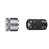 Sony SEL-30M35 Makro-Objektiv Silber & SEL-55210 Tele-Zoom-Objektiv schwarz