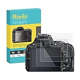 Rieibi 3 Stück Schutzfolie für Nikon D5300 D5500 D5600 Displayschutzfolie, 0,33 mm, Härtegrad 9H, gehärtetes…