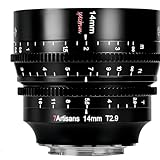 7artisans 14 mm T2.9 Vollformat-Cine-Objektiv, kompatibel mit spiegellosen Sony E-Mount-Kameras Alpha…