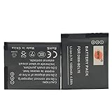 DSTE 2-Pack Ersatz Batterie Akku Kompatibel für Panasonic DMW-BCL7 Lumix DMC-F5 DMC-FH10 DMC-FS50 DMC-SZ3…