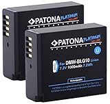 2X PATONA Platinum Akku DMW BLG10 E (1000mAh) - Kompatibel mit Panasonic Lumix DC GX9 TZ202 TZ96 TZ91…