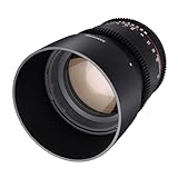 Samyang 85/1,5 Objektiv Video DSLR II Canon EF manueller Fokus Videoobjektiv 0,8 Zahnkranz Gear, Porträtobjektiv…