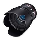 Samyang 50/1,5 Objektiv Video DSLR Canon EF manueller Fokus Videoobjektiv 0,8 Zahnkranz Gear, Porträtobjektiv…