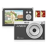 Andoer Digital Kamera, 50MP 1080P Fotokamera Autofokus 16× Digitalzoom IPS-Bildschirm Kompaktkamera…