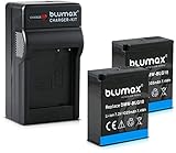 Blumax 2X Akku 1025mAh + Ladegerät Netzteil ersetzt Panasonic DMW-BLG10 e kompatibel mit Panasonic Lumix…