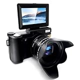Ade Digitalkamera 4K, 48MP Fotokamera mit 3,0 Zoll Bildschirm, Autofokus Kompaktkamera, 5X Optischer…