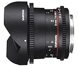 Samyang FISHEYE Objektiv 8mm T 3,8 für Video DSLR Canon