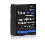 Blumax Akku 1180mAh - für GoPro Hero 3 Plus 3+ / 3 Black, Silver, White - AHDBT-201, AHDBT-301, AHDBT-302,…