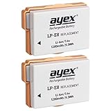 2er Set ayex LP-E8 Li-Ion Akku für zB Canon EOS 700D 650D 600D 550D Leistungsstark zuverlässig langlebig…