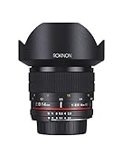 Rokinon 14mm F2.8 Ultra Weitwinkelobjektiv, Nikon AE, schwarz, None