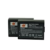 DSTE 2-Pack Ersatz Batterie Akku Kompatibel für Canon LP-E10 EOS 1100D 1200D 1300D Kiss X50 X70 Rebel…