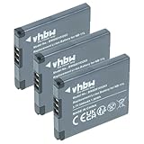 vhbw 3X Akku kompatibel mit Canon IXUS 132, 135, 155, 150, 125, 127, 130, 137, 133, 147, 125 HS, 140,…