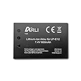 ARLI Ersatz Akku geeignet für Canon LP-E12 LPE12 EOS 100D M10 M100 M200 M50 EOS-M50 PowerShot SX70 HS…