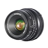 Andoer 25mm F1.8 APS-C Kameraobjektiv mit manueller Fokussierung für Sony E-Mount spiegellose Kameras…