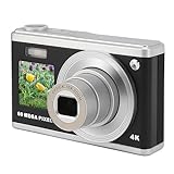 4K-Digitalkamera, 60 MP Ultra HD 10-facher Optischer Zoom, Kompakter Vlogging-Kamera-Camcorder, Tragbare…