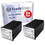 2X Trade-Shop Li-Ion Akku 14,4V kompatibel mit Godox Witstro AD200 AD200Pro Studioblitz Blitzgerät,…