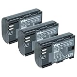 vhbw 3X Akku kompatibel mit Blackmagic Micro Cinema Camera, Micro Cinema Camera 4K Kamera (1300 mAh,…
