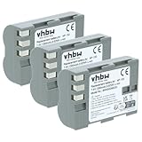 vhbw 3X Akku kompatibel mit Fujifilm FinePix S5 Pro Kamera (1300 mAh, 7,2 V, Li-Ion)