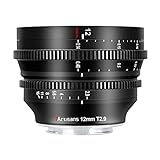 7artisans APS-C Ultra-Weitwinkel-Kino-Objektiv, 12 mm, T2.9, große Blende, kompatibel mit M43-Kamera,…
