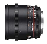 Samyang 85/1,5 Objektiv Video DSLR II Nikon F manueller Fokus Videoobjektiv 0,8 Zahnkranz Gear, Porträtobjektiv…