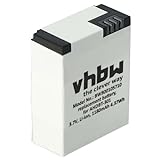 vhbw Akku 1180mAh kompatibel mit GoPro Hero 3 III CHDHX-301, 3+ III Plus Black White Silver Edition…
