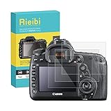 Rieibi 3 Stück Schutzfolie für Canon EOS 5D Mark IV Displayschutzfolie, 0,33 mm, Härtegrad 9H, gehärtetes…