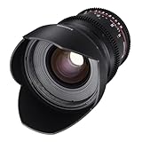 Samyang 24/1,5 Objektiv Video DSLR II Canon EF manueller Fokus Videoobjektiv 0,8 Zahnkranz Gear, Weitwinkelobjektiv…