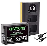 PATONA Premium EN-EL25 Akku (1280mAh) mit Mini LCD DUAL Ladegerät 1911 (USB-C/MicroUSB) kompatibel mit…