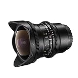 Walimex Pro 12mm 1:3,1 Fish-Eye VCSC für Canon EF Objektivbajonett schwarz (manueller Fokus, für Vollformat…