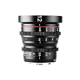 Meike 12 mm T2.2 Manual Focus Wide Angle Fixed Prime Cinema Lens for M43 Micro Four Thirds MFT Mount…