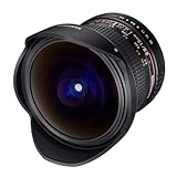 Samyang 12/2,8 Objektiv Fisheye DSLR Nikon F AE manueller Fokus automatischer Blendenring Fotoobjektiv,…