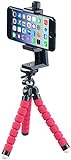 PEARL Handy Stativ flexibel: Ultraflexibles Dreibein-Kamerastativ mit Smartphone Halterung (Handy Dreibein,…
