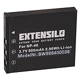 EXTENSILO 1x Akku kompatibel mit Samsung Digimax i5, i50, i6, i70, L50, L60, L70, L700 Kamera (800mAh,…