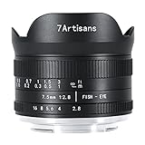 7artisans 7,5 mm f2.8 Mark II APS-C Fischaugen-Weitwinkelobjektiv für Sony E spiegellose Kamera A6300…