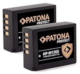 PATONA Protect V1 (2X) Akku NP-W126s NP-W126 (1140mAh) mit NTC-Sensor und V1 Gehäuse - ohne Verwendungseinschränkung