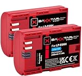 Baxxtar Pro LP-E6NH Kamera Akku Pack (2X 2400mAh) Kompatibel mit Canon R5 R5c R6 R6II R7 etc