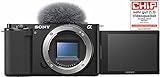 Sony Alpha ZV-E10 | APS-C spiegellose Wechselobjektiv-Vlog-Kamera (schwenkbarer Bildschirm für Vlogging,…