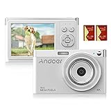 Andoer Digitalkamera, 4K 50 MP Kompaktkamera, 2,88 '' Fotokamera Autofokus 16X Digitalzoom, integrierter…