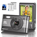 4K Kompakte Digitalkamera für Fotografie und Video 4K 48MP Vlogging Kamera für YouTube mit 3 Zoll FHD…