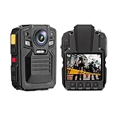 CAMMHD V8-32GB 1440P Body cam 36MP wasserdicht Loop-Aufnahme 2 Batterien mit 10 Stunden Bodycam Polizei…