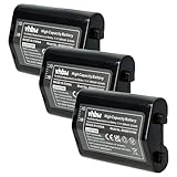 vhbw 3X Akku kompatibel mit Nikon D3, D3X, D2H, D2X, D2Hs, F6, D2Xs Kamera (2000 mAh, 11,1 V, Li-Ion)…